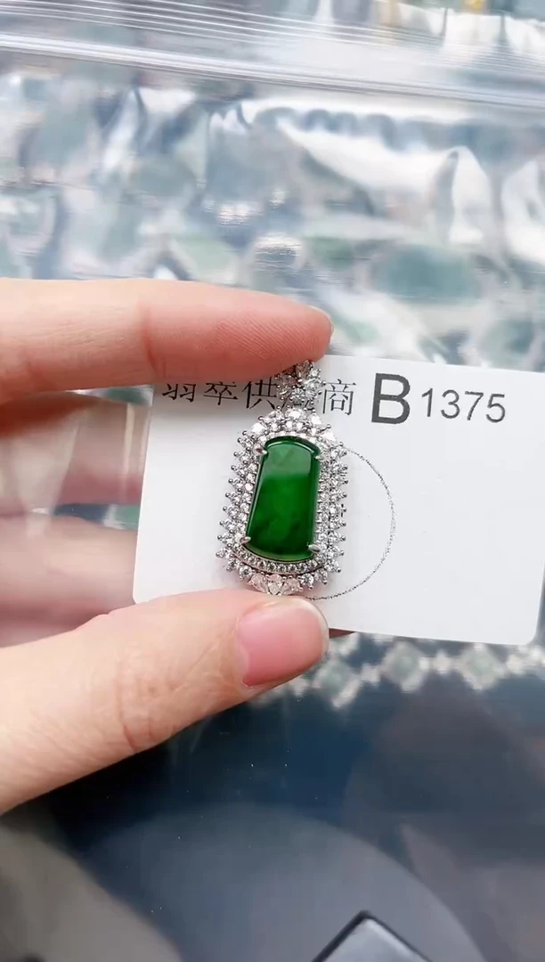 【闪购商品】翡翠颈饰未镶嵌1375赠皮绳