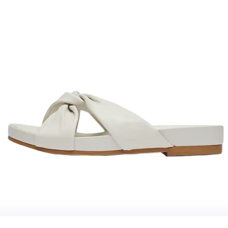 Clarks其乐 皮革 简约交叉带 时尚凉拖 女款 白色-26166154