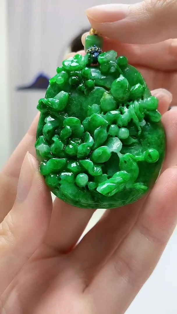 定制翡翠未镶嵌5159zm-毛货挂件喜上眉梢146