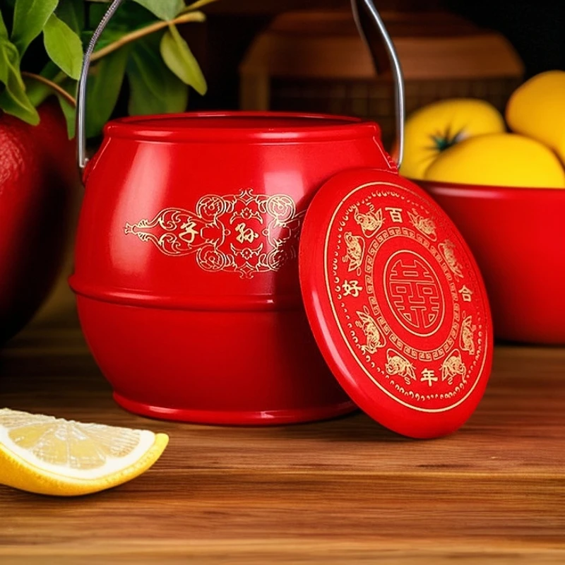 婚礼新娘出嫁小子孙桶新颖喜桶结婚庆用品大全女方陪嫁嫁妆子孙桶