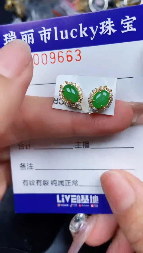 翡翠银S925镶嵌颈饰9663