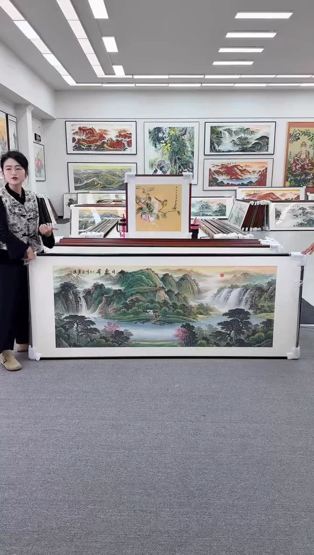国画手绘   219*88   旭日东升