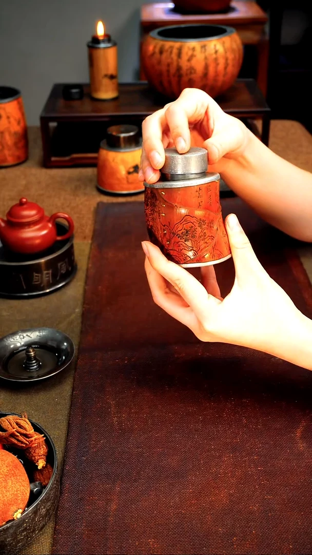 9207龟背竹包锡满山水6.5*9