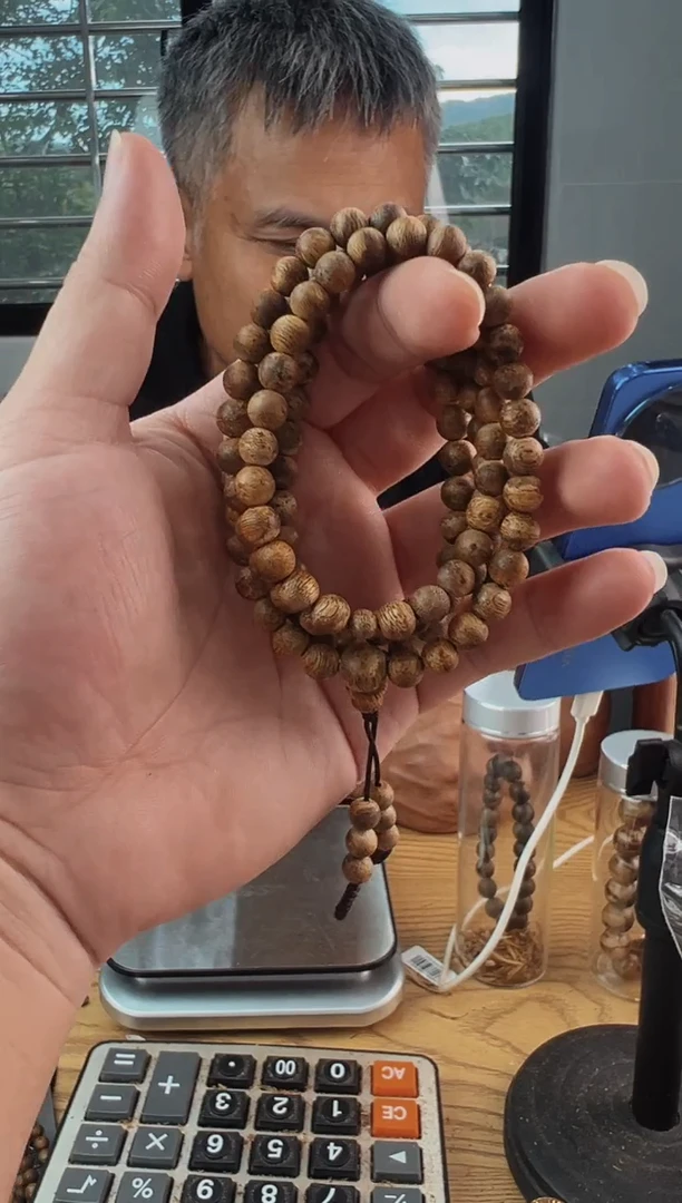 沉香手串天然野料06圆珠多圈10克多样性发一