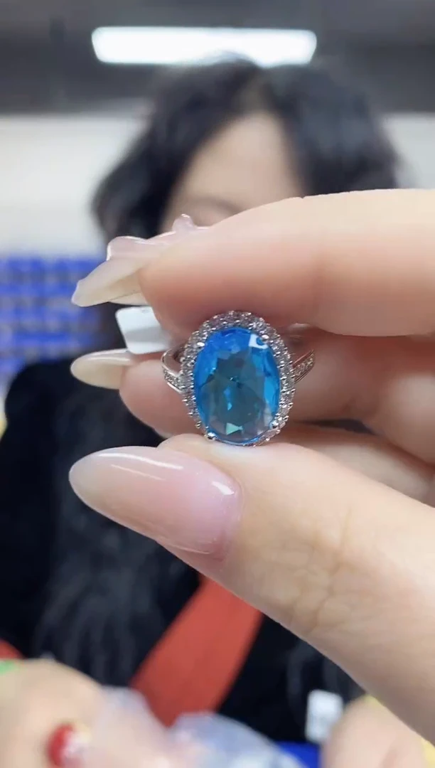 【闪购商品】托帕石戒指未镶嵌多样性发其一颜色微差