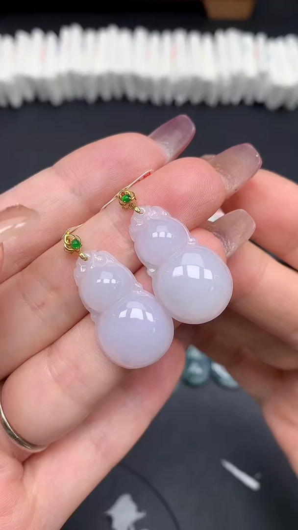 翡翠18K金镶嵌吊坠(不含链)MS190414（多样性发一件）