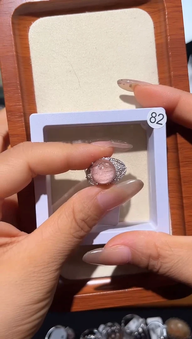 银S925镶嵌戒指水晶姗**咪定制