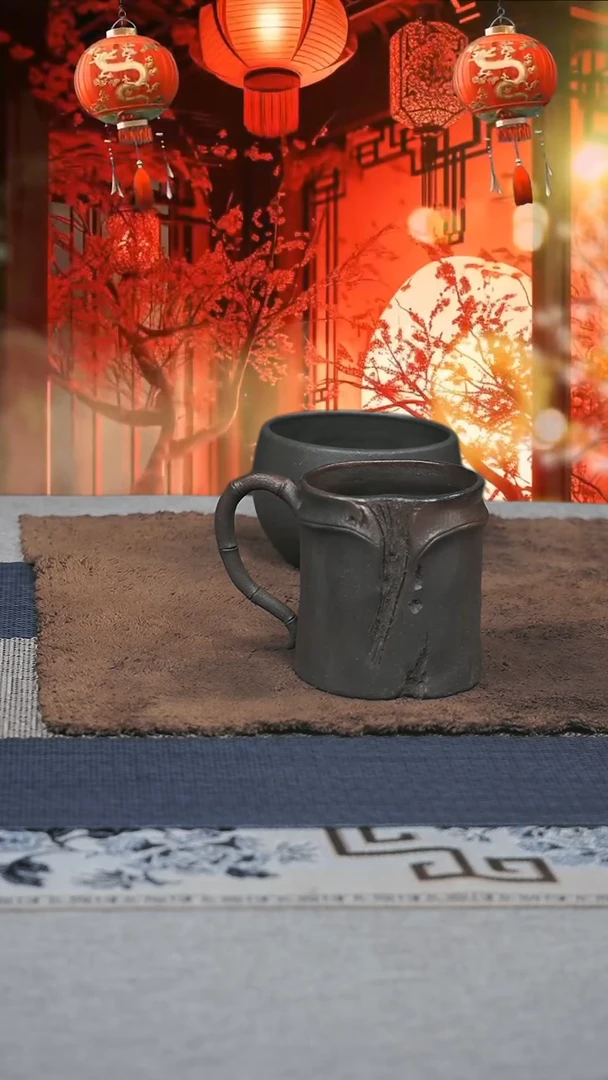 【闪购商品】紫砂茶杯青段柴烧杯
