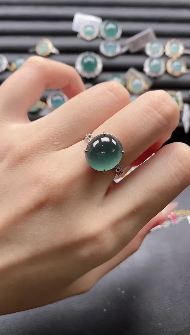 【闪购商品】翡翠戒指银S925镶嵌1111