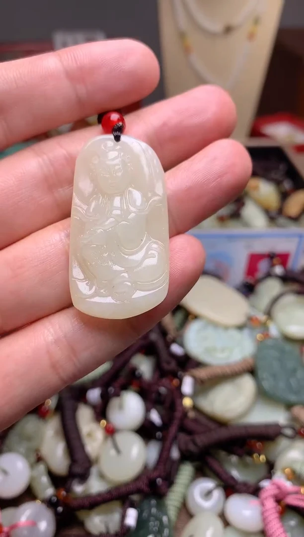 颈饰未镶嵌和田玉新疆料青海料清水和田玉吊坠