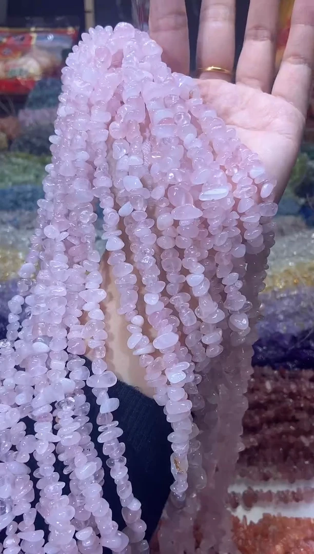 【闪购商品】水晶珠宝半成品未镶嵌粉水晶