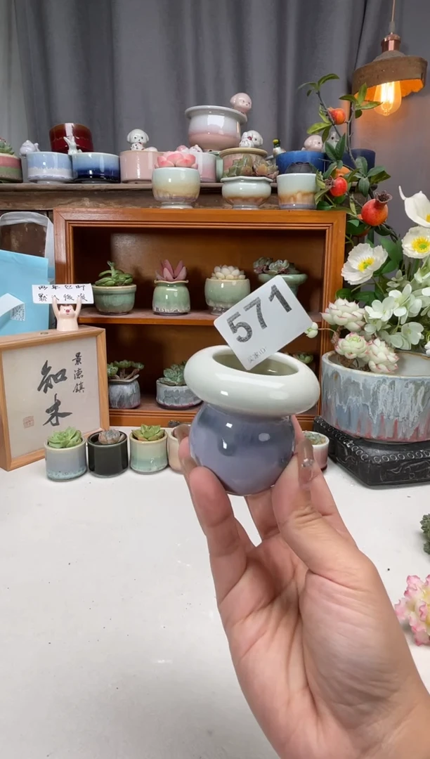瓷片571知木小芳花盆