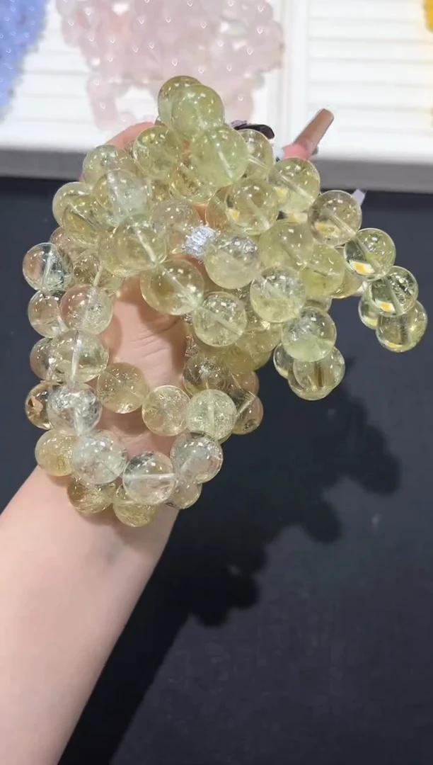 水晶手链未镶嵌4e多样性发其一【1条】默认微瑕15mm
