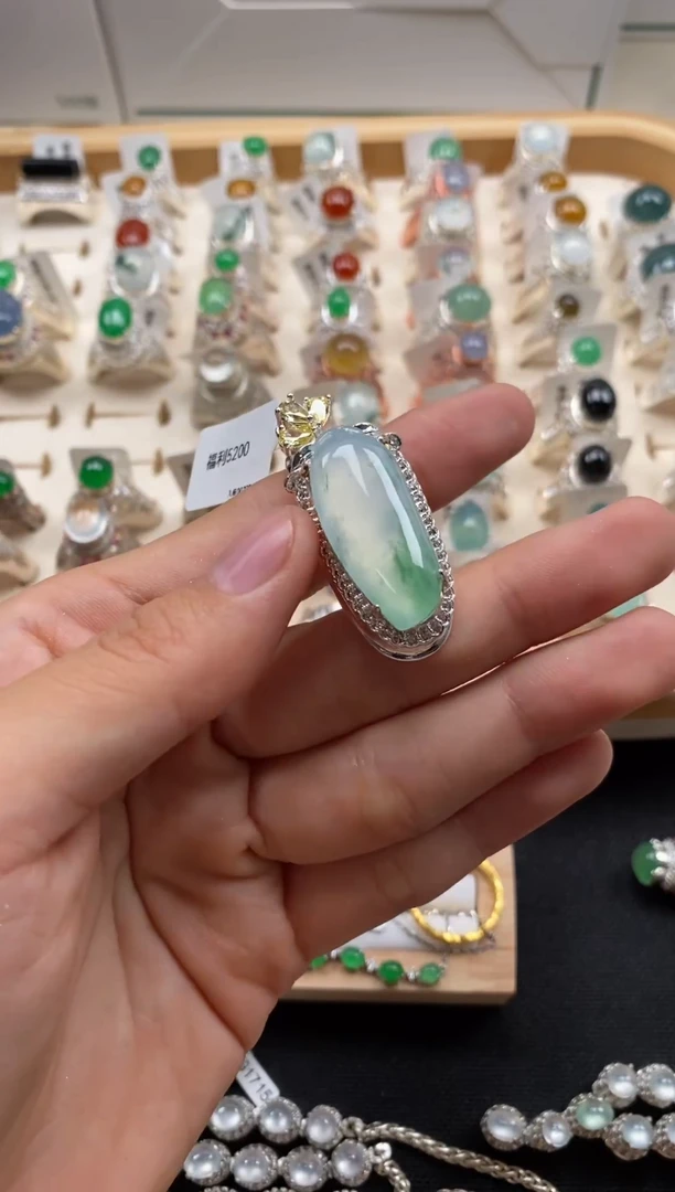 未镶嵌翡翠耳饰缅甸天然a货翡翠