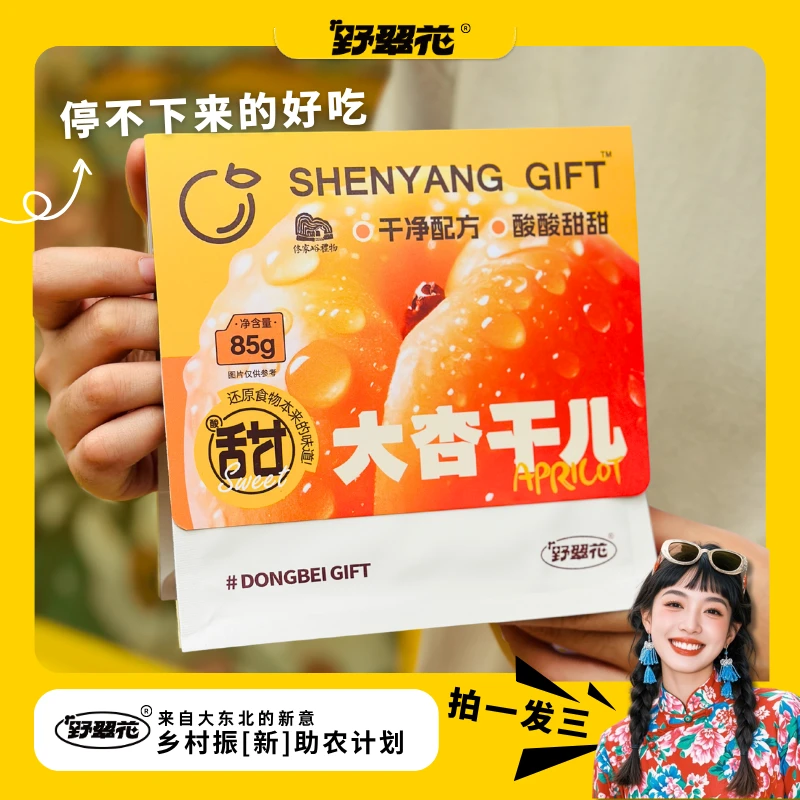 大杏干儿酸甜杏干独立包装办公休闲零食干净配方酸酸甜甜送礼袋