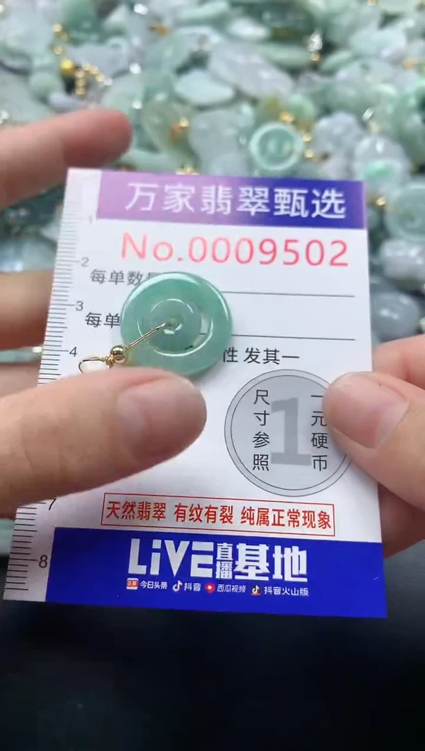 吊坠(不含链)未镶嵌翡翠9502