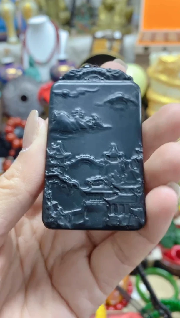 【闪购商品】和田玉（墨玉）颈饰未镶嵌主播推荐主播推荐