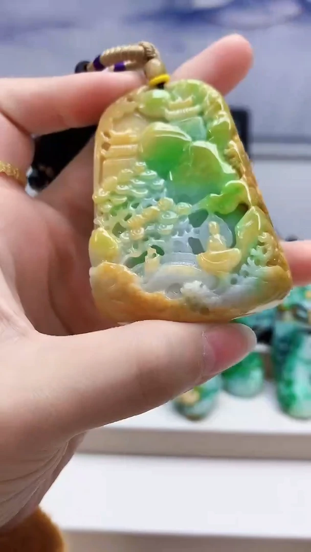 未镶嵌定制翡翠5145lr-毛货挂件28