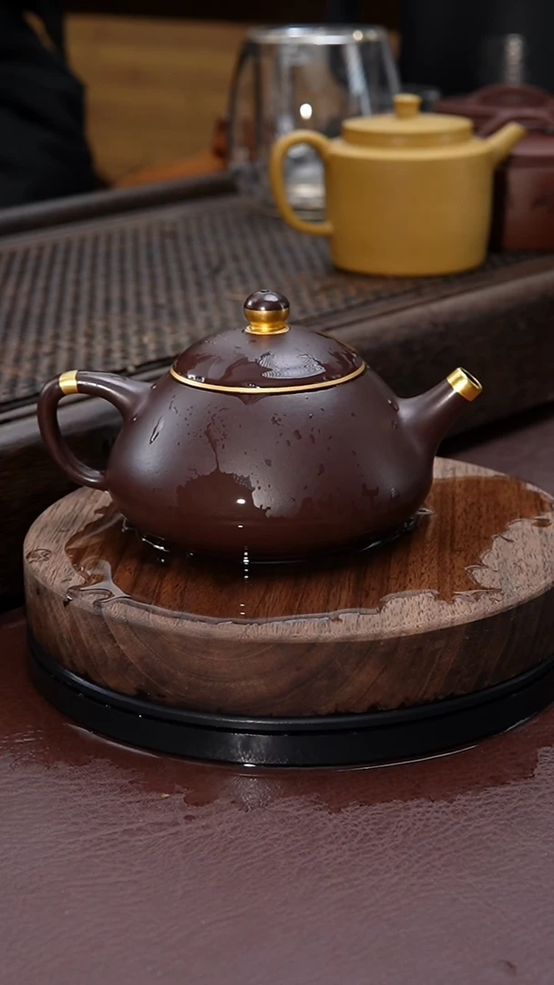 【闪购商品】紫砂茶壶描金东坡石瓢紫砂壶