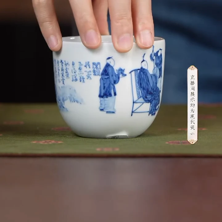 【小乔赏瓷】T古聿老友珍玩青花无相大直筒杯闲谈guyu519