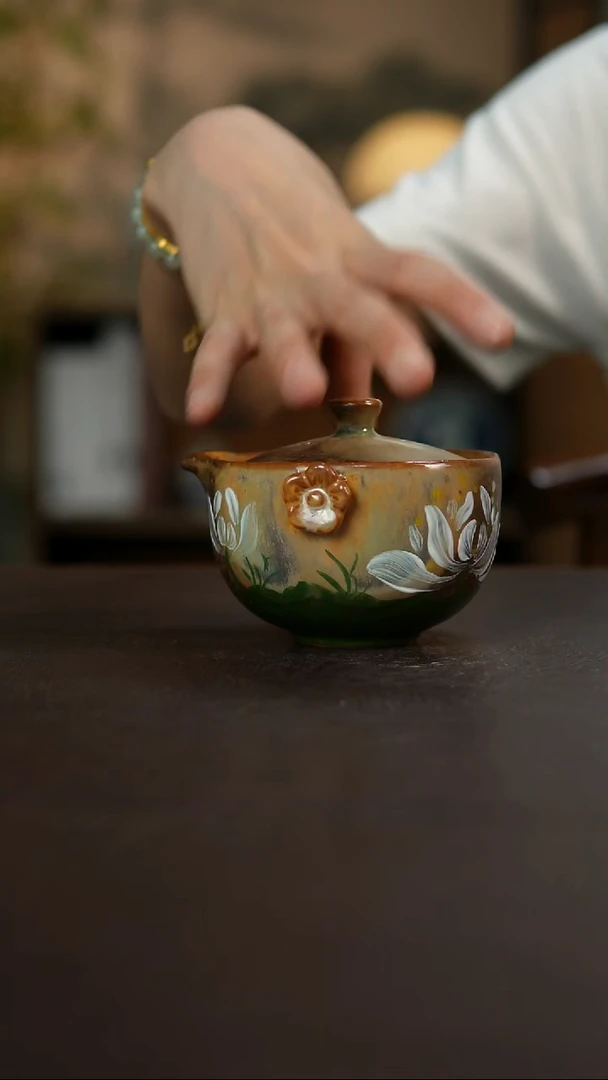 杯景德镇陶瓷杯碗柴烧多人