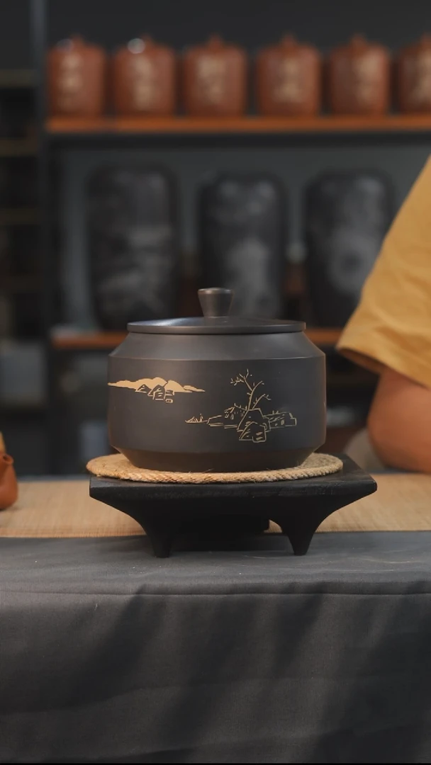 云水山涧建水紫陶福利微瑕357g醒茶罐 M10 048