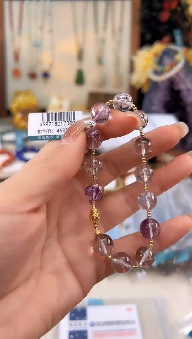 水晶手链18K金镶嵌@@A5921B017069