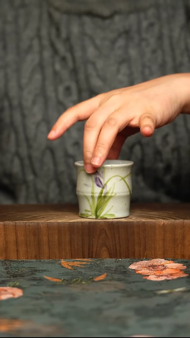 杯釉下彩手工手绘同款陶器