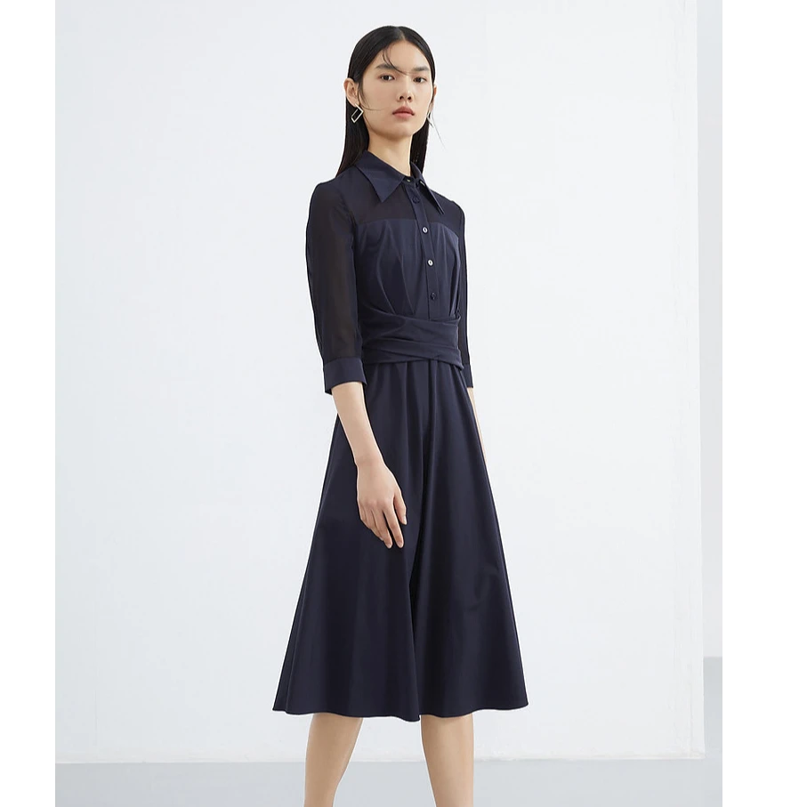 【思思专属】奈蔻夏季气质职业高级感收腰显瘦连衣裙女