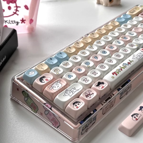 Ainbell蜡笔小新客制化机械Base68DIY创意高颜值三模键盘推荐