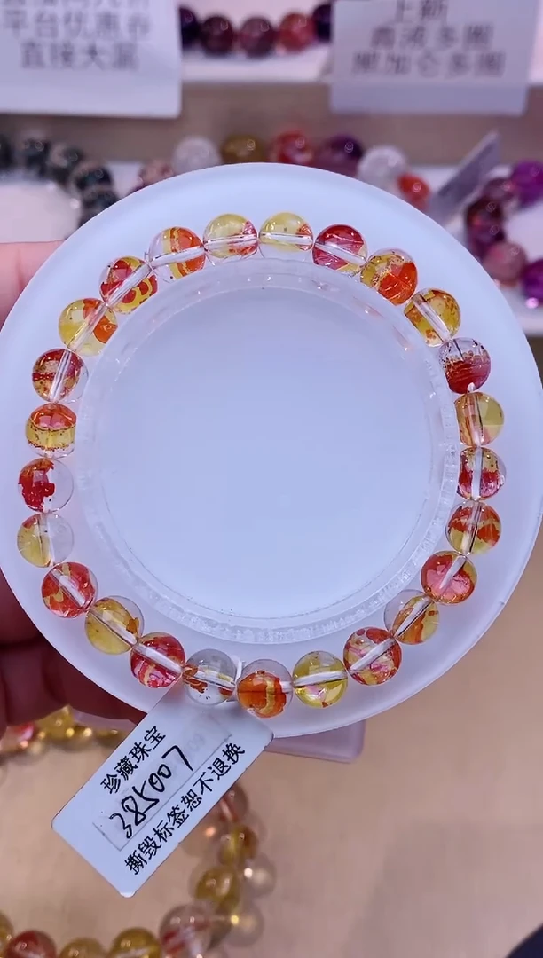 未镶嵌手串水晶锦鲤胶花7m+