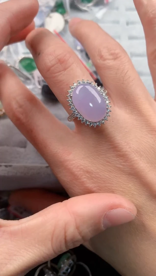 银S925镶嵌戒指翡翠堃?111   8