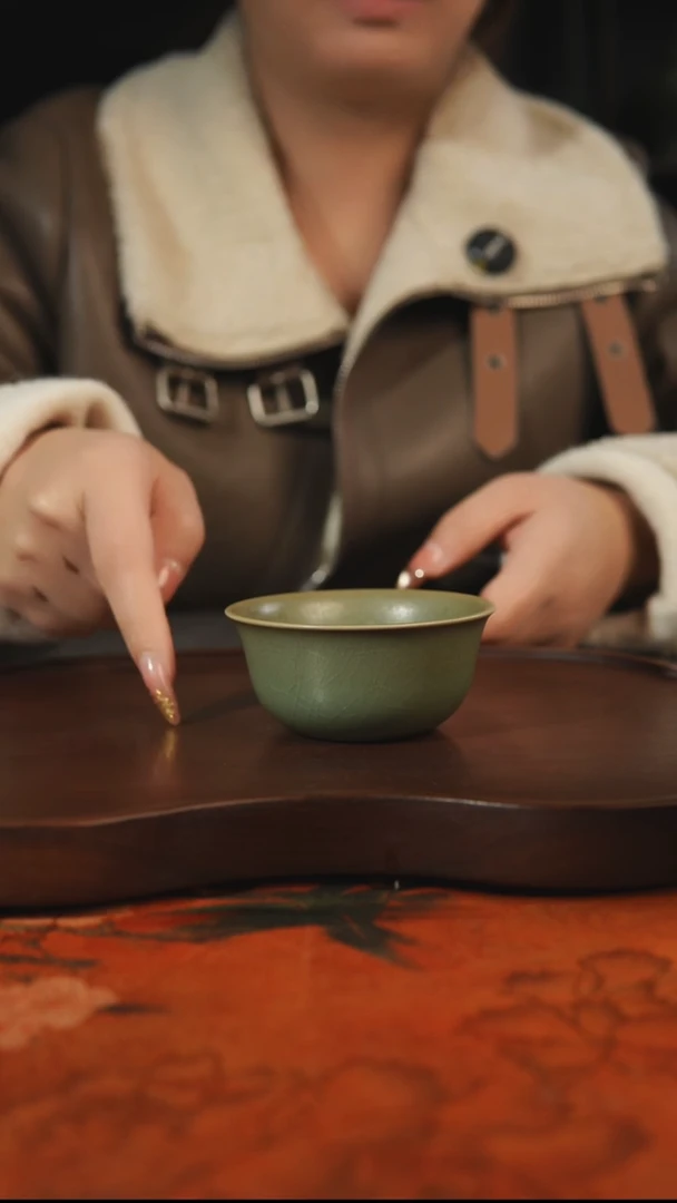 杯子瓷汝州原产地原矿仿古老釉q