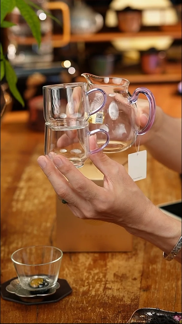 禾器清悦茶海浅紫+暗香疏影水月杯2入浅紫