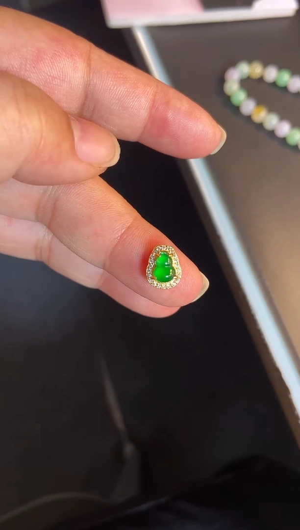 吊坠(不含链)银S925镶嵌翡翠1