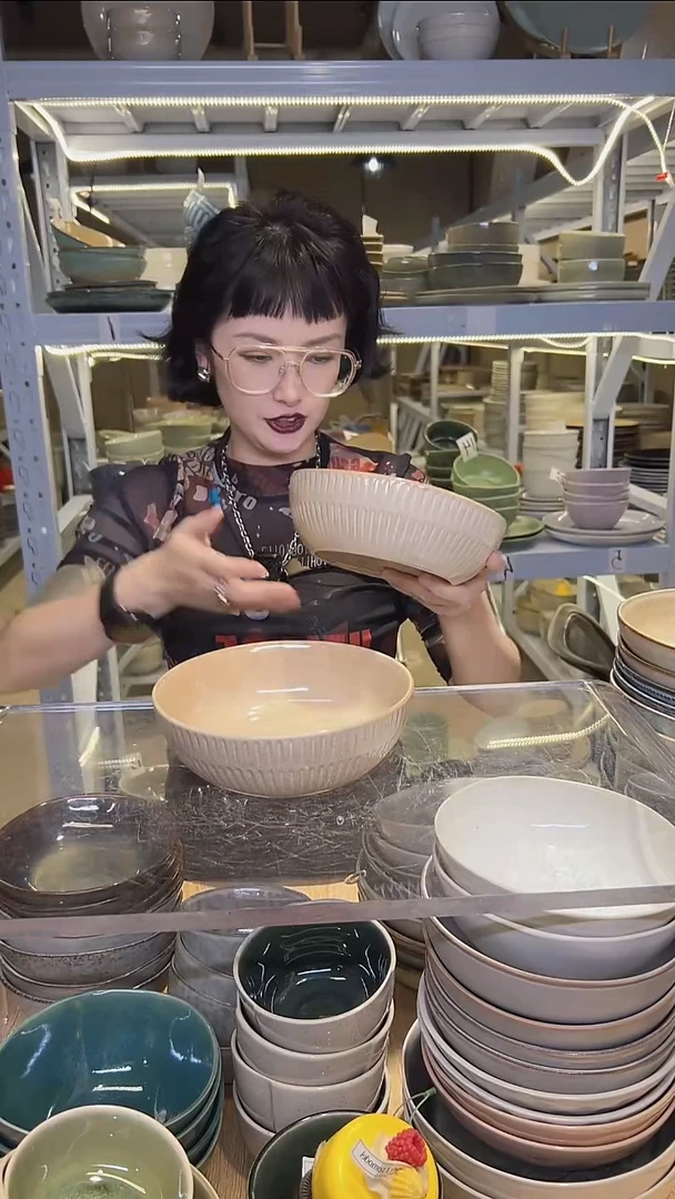 瓷179外贸尾货高温釉下彩陶瓷餐具默认微瑕