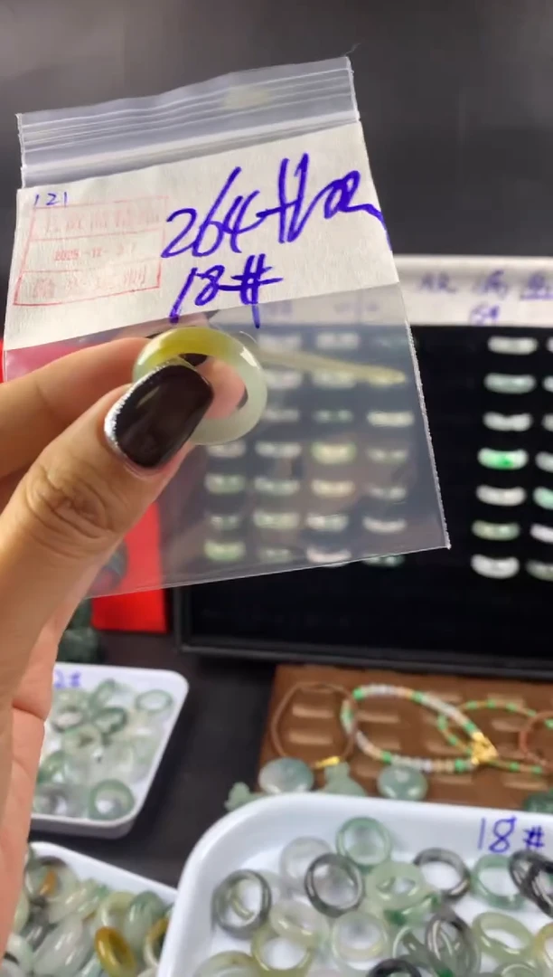 未镶嵌定制翡翠121戒圈18*274元毛货需精抛光发