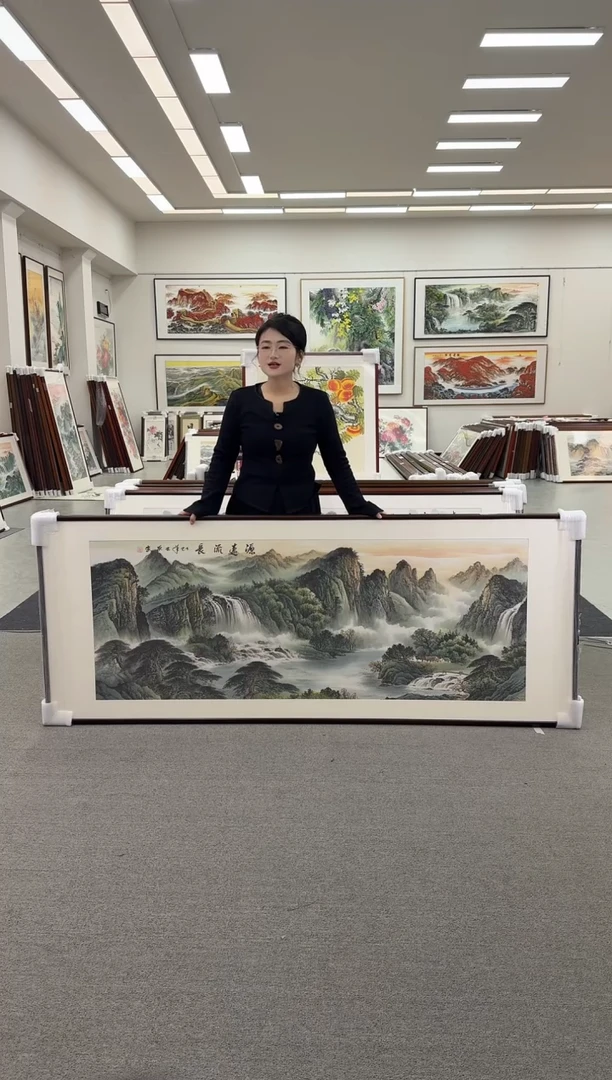 国画手绘218*88源远流长