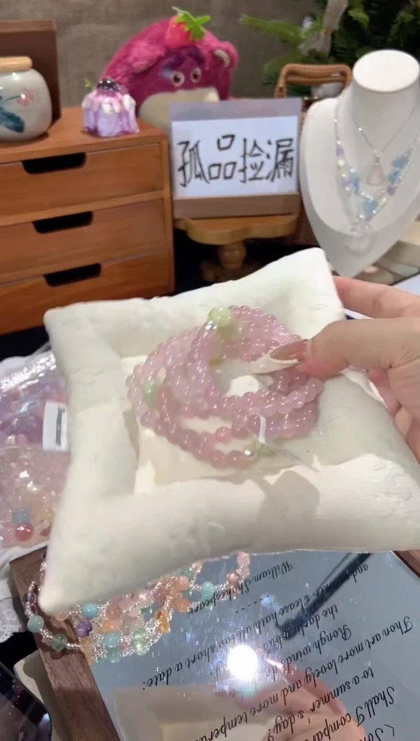 水晶手串未镶嵌孤品捡漏均匀瑕疵介意勿拍