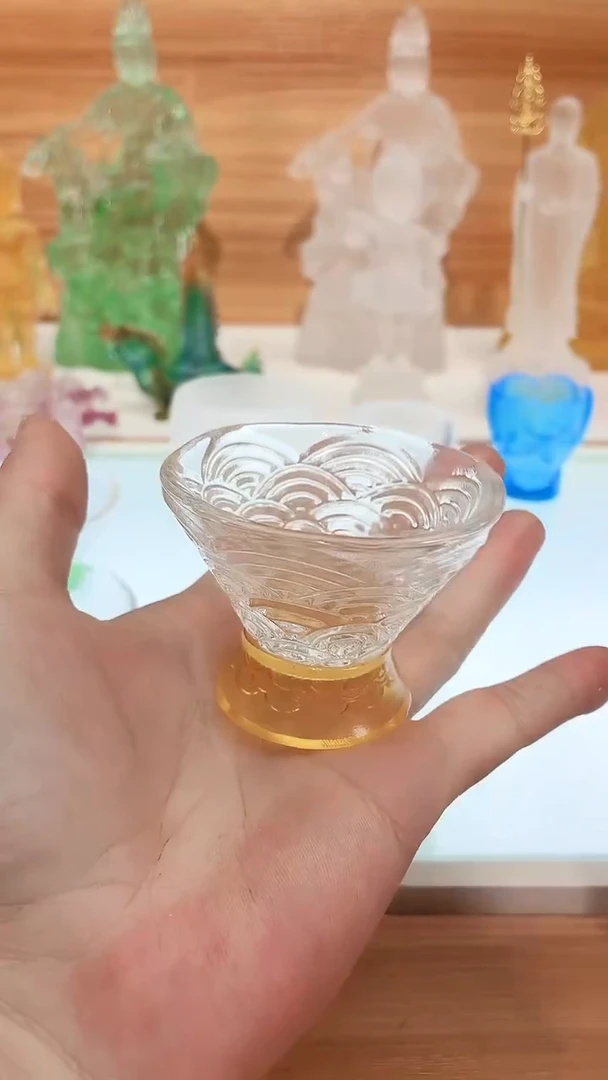 手工艺品琉璃翔云杯子