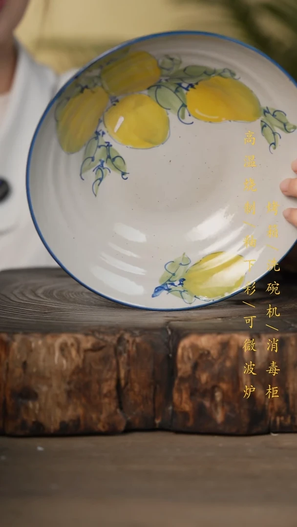 瓷片景德镇高温釉下彩可微波烤箱洗碗机