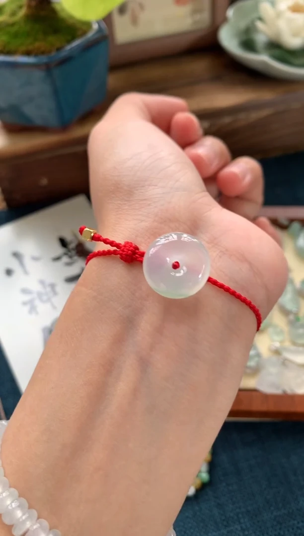 【闪购商品】翡翠颈饰未镶嵌平安扣16.3-6.1mm