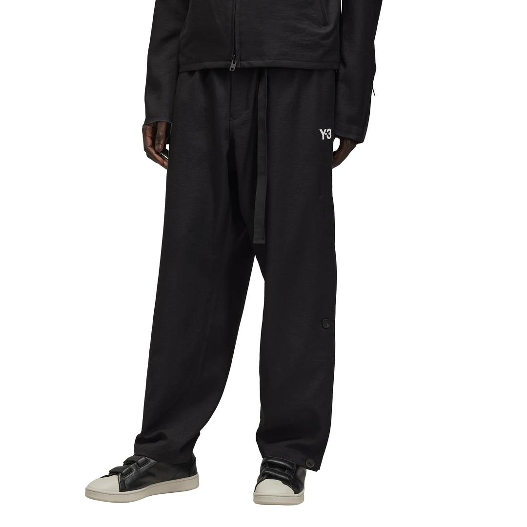 Y-3/Y-3（52-JN7035）黑色时尚侧边排扣三道杠休闲运动裤