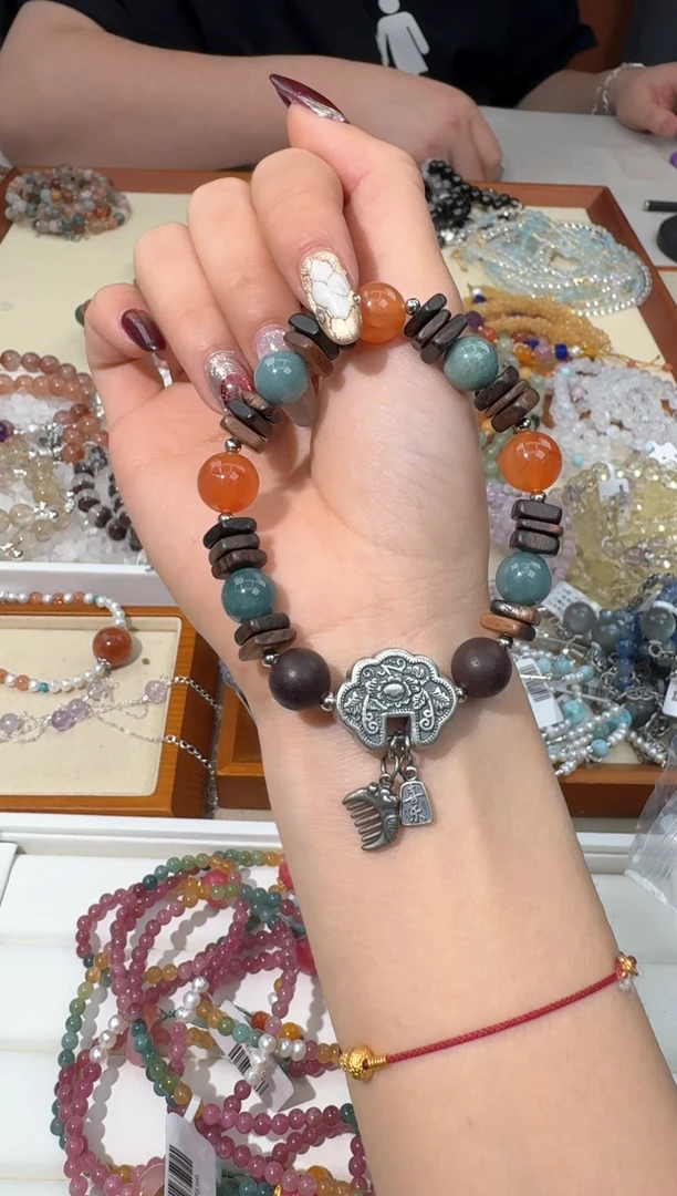 【闪购商品】翡翠手链未镶嵌B025翡翠木头盘珠款