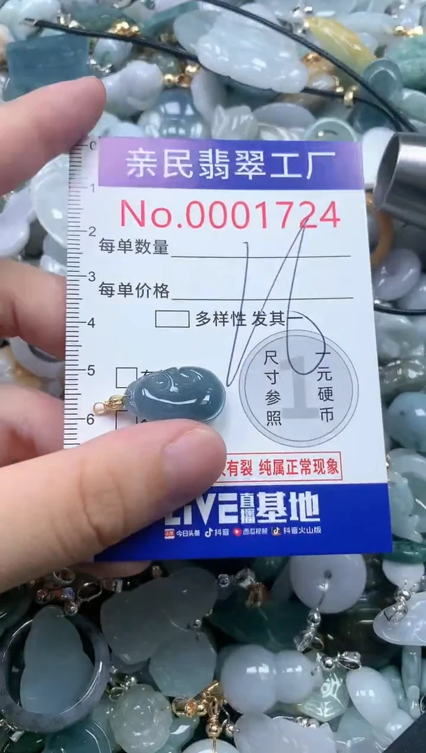 翡翠未镶嵌吊坠(不含链)1724