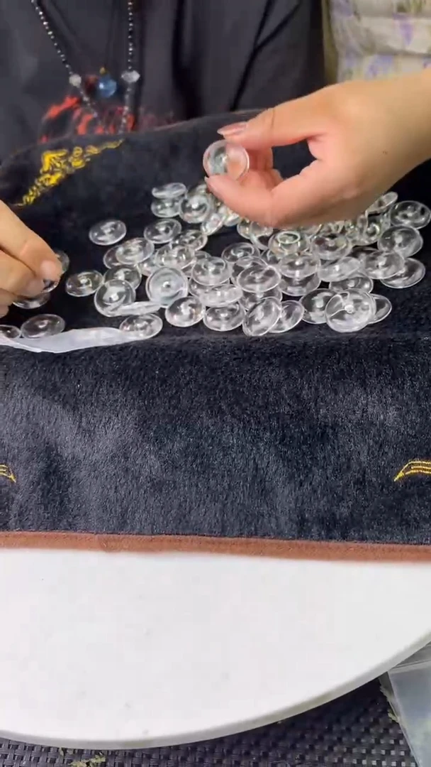 水晶珠宝半成品未镶嵌白水晶平安扣D713多样性发其一