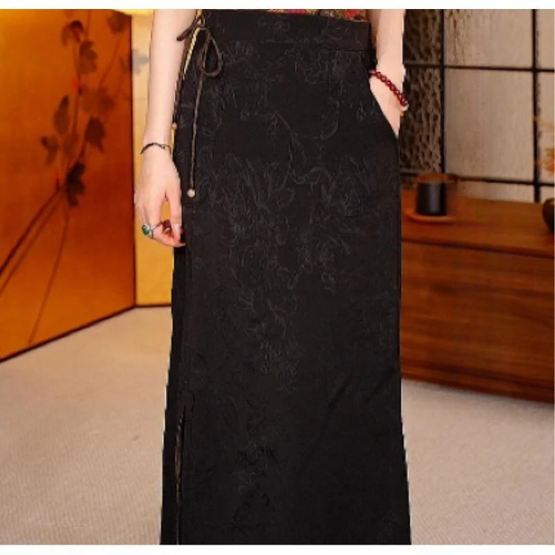 【庭梧】新中式双面双穿重磅半身裙·原创奢定