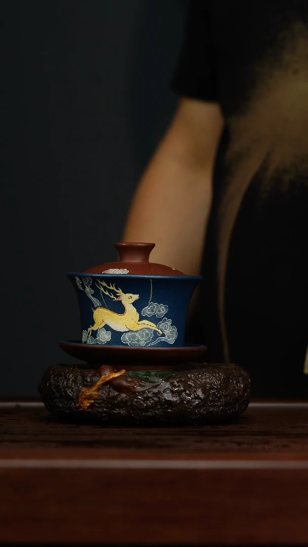 茶壶紫砂M16盖碗鹿