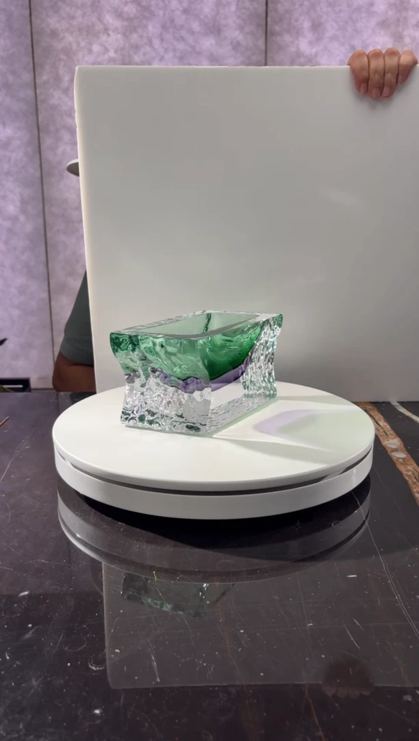 摆件CS0101015祖母绿紫罗兰艺术雪茄缸