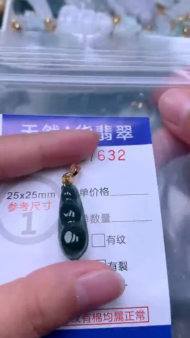 翡翠未镶嵌吊坠(不含链)1